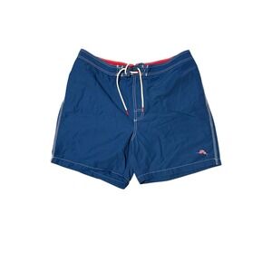 Tommy Bahama Men Swimwear XL Blue Swim Trunks Fish Logo Board Shorts